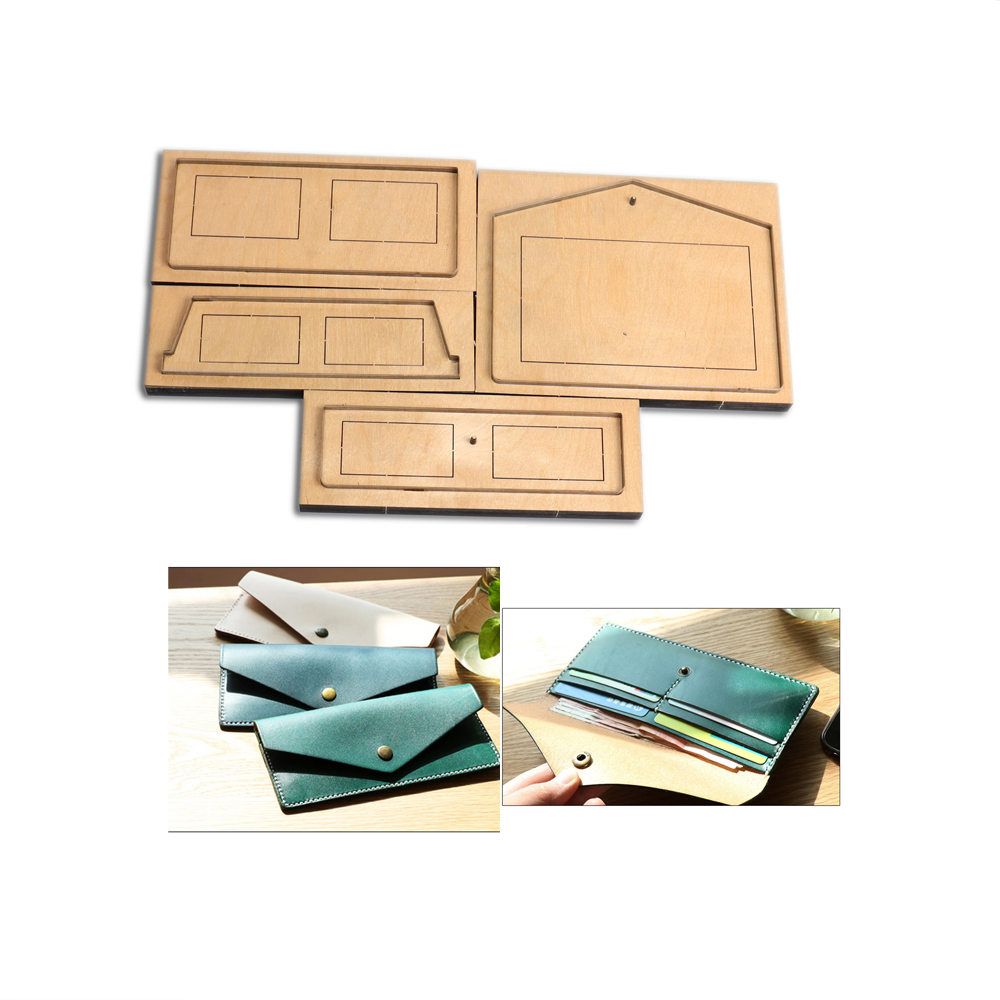 Leatherwork Punch - DIYレザークラフトロングウォレットエンベロープカードホルダーダイカッティングナイフモールドメタルホロープルツールブレード19x9x1cm