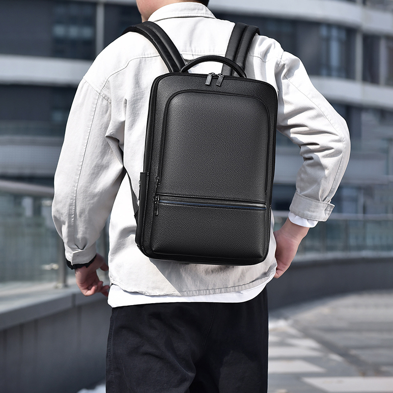 Leather Work Backpack - 男性用PUレザーバックパック,USB充電器,エグゼクティブブリーフケース,オフィス旅行,ラップトップ,ビジネス,カジュアル,ビジネス,ファッション