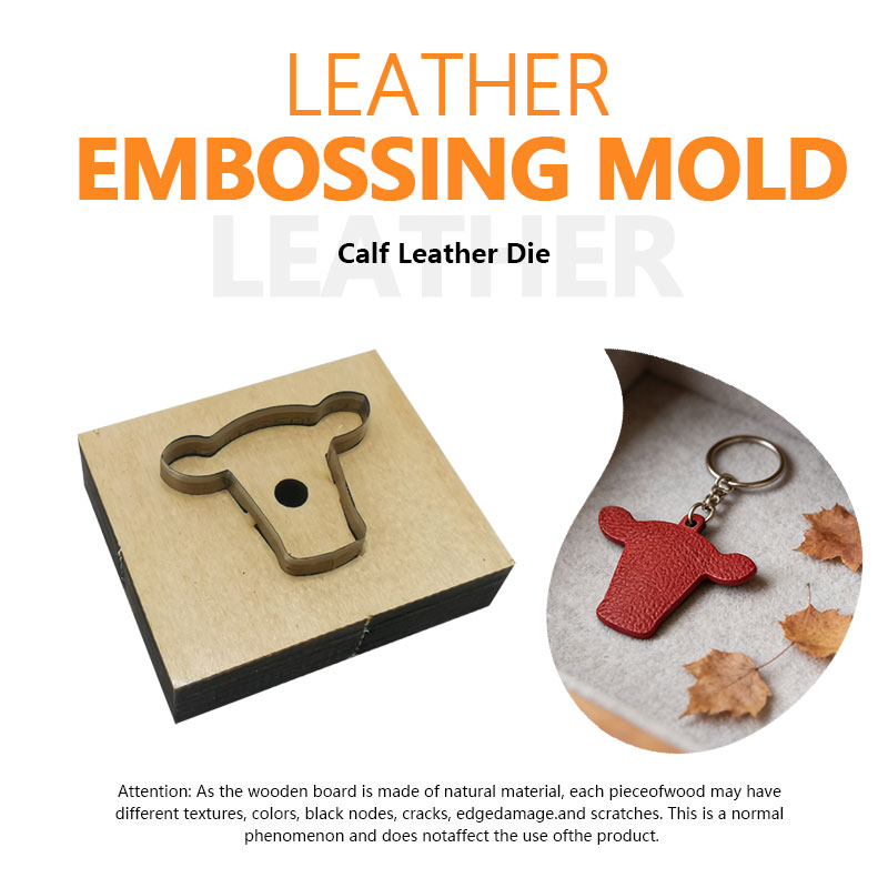 Leatherwork Projects - 耐久性のある再利用可能な牛革型革裁断モールド、高精度手打ちスタンピング兼用DIY手芸ツール