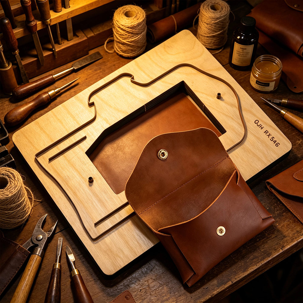 Leatherwork Patterns - 財布コインバッグ革裁断型 DIY革工芸ツール 金属ダイカット縫製パターン カードバッグ製作裁断ツール
