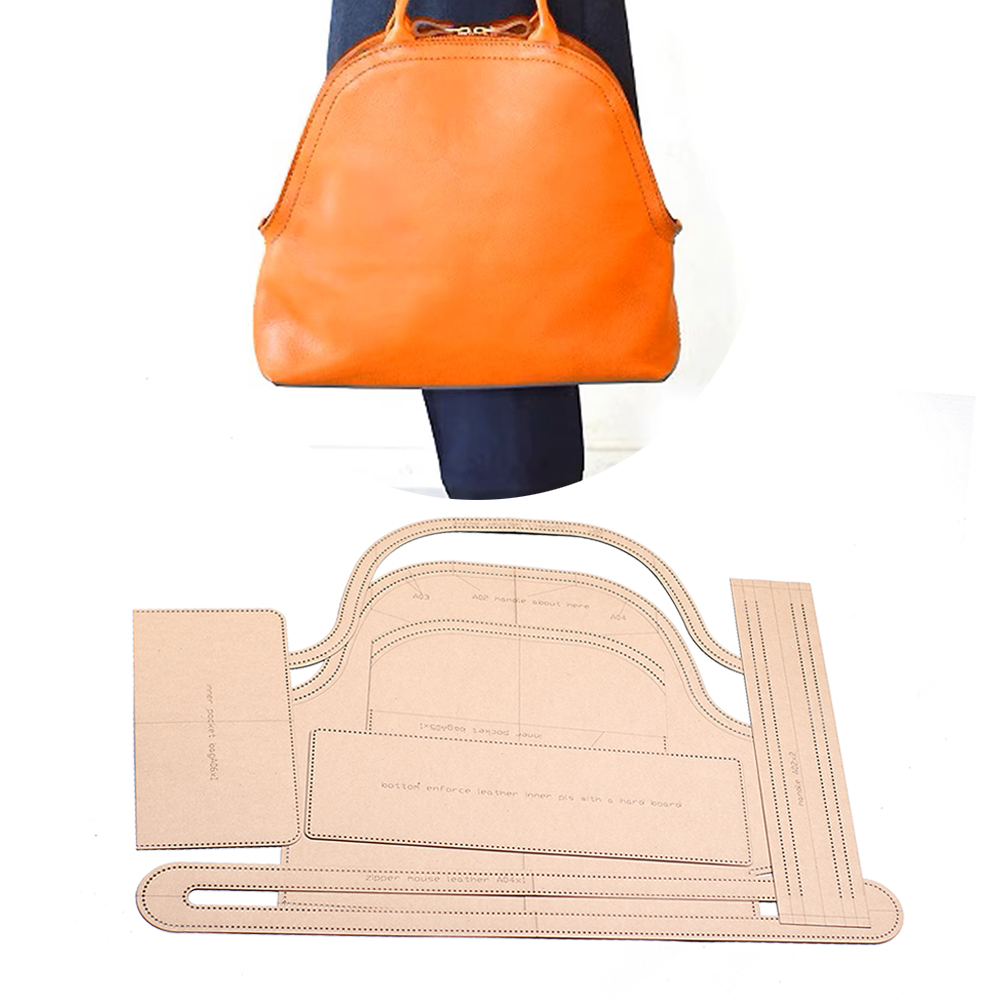 Leatherwork Patterns - DIY レザークラフトシェルハンドバッグクラフト紙ダイカットテンプレートパターン中空ステンシル 35x31x10cm