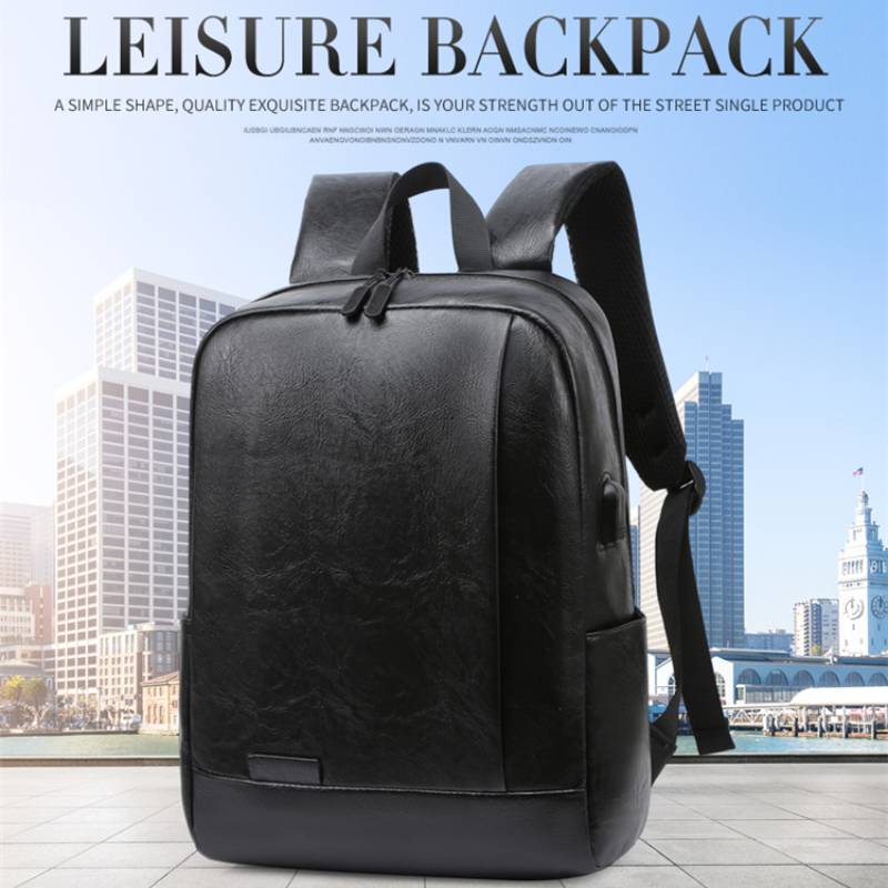 Leather Work Backpack - 男性ファッショナブルなバックパック PU レザーサッチェルブリーフケースオフィスカジュアル旅行ラップトップオフィスビジネススポーツショルダーバックパック