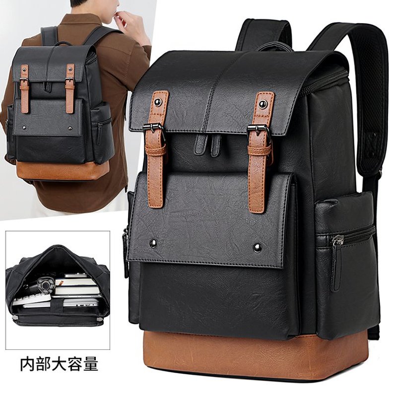 ニューヴィンテージメンズレザーバックパック 大容量15.6イ - Leather Work Backpack のレビューと価格