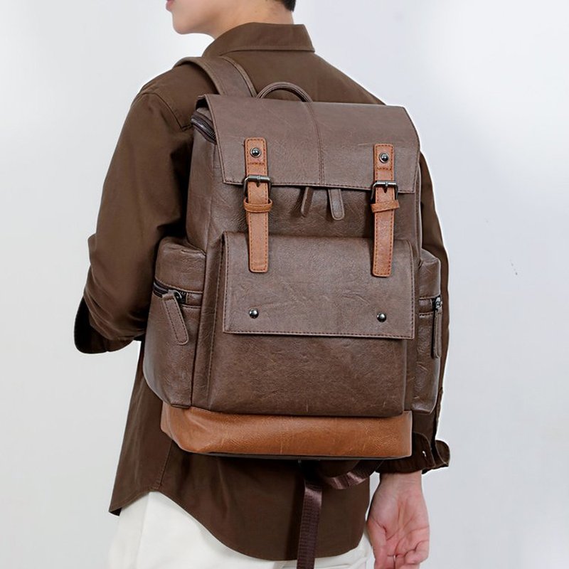 ニューヴィンテージメンズレザーバックパック 大容量15.6イ - Leather Work Backpack のレビューと価格