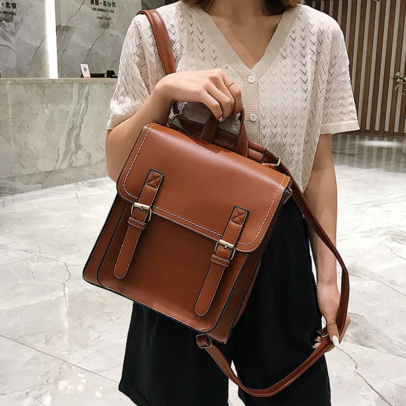 女性のための合成皮革のビンテージスタイルのバックパック,女の - Leather Work Backpack のレビューと価格