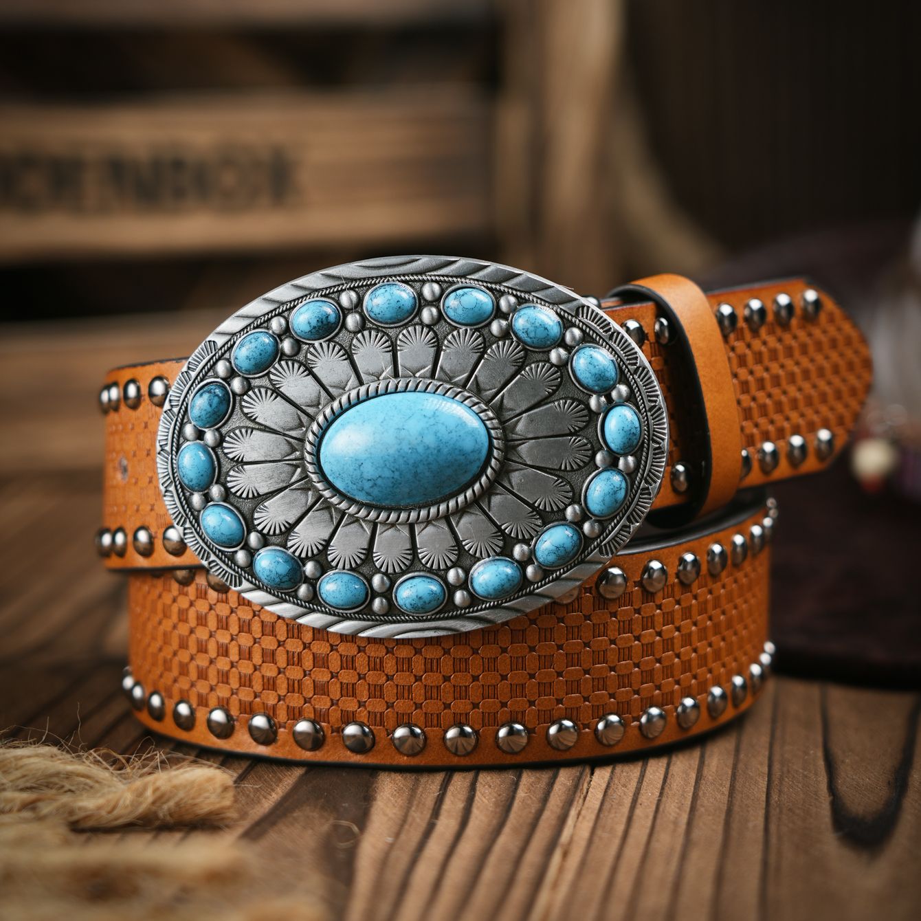 メンズ＆レディースカジュアルレトロベルトウエスタンスタイル！ - Leather Work Western のレビューと価格