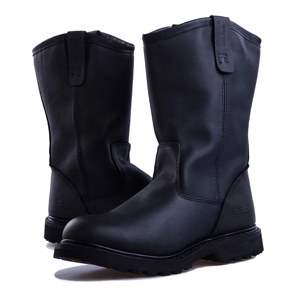 Pf メンズ本革グッドイヤーウェルトオートバイブーツ冬レトロ - Leather Work Western のレビューと価格