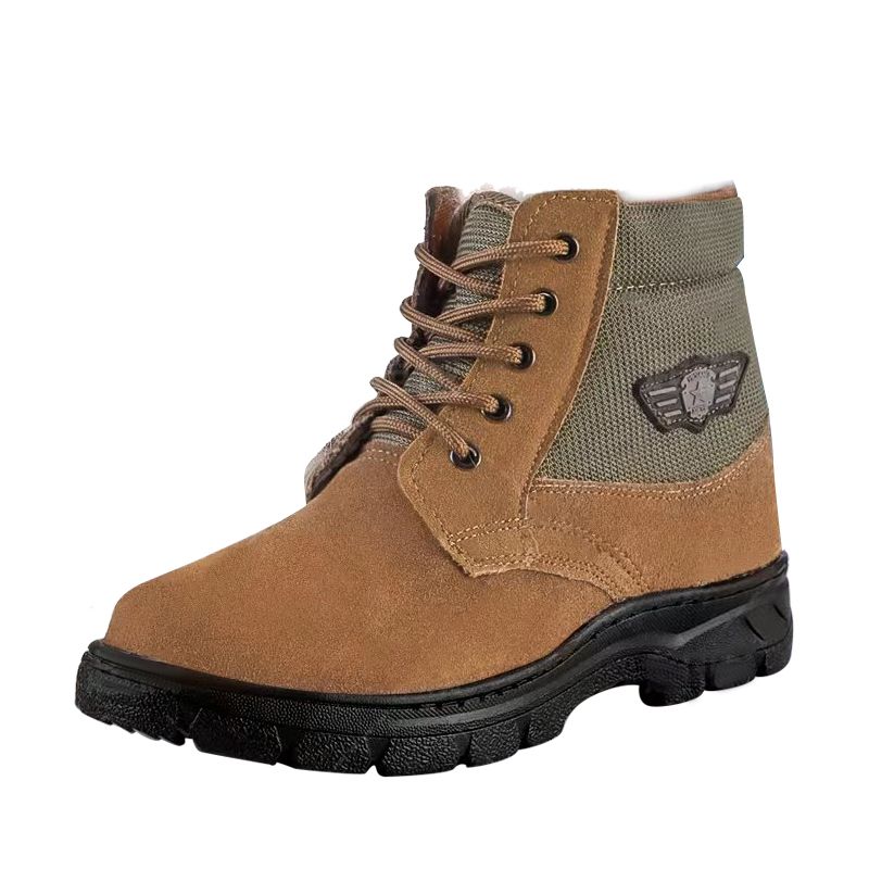 冬用メンズスノーブーツ 本革 ウール 暖かい アウトドア ラ - Leather Work Boots のレビューと価格