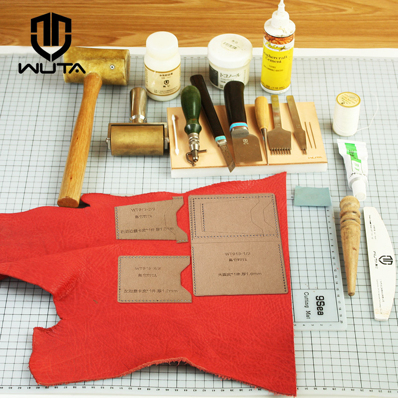 Wuta 913-革製カードケース,クラフト紙モデル,水平, - Leatherwork Patterns のレビューと価格