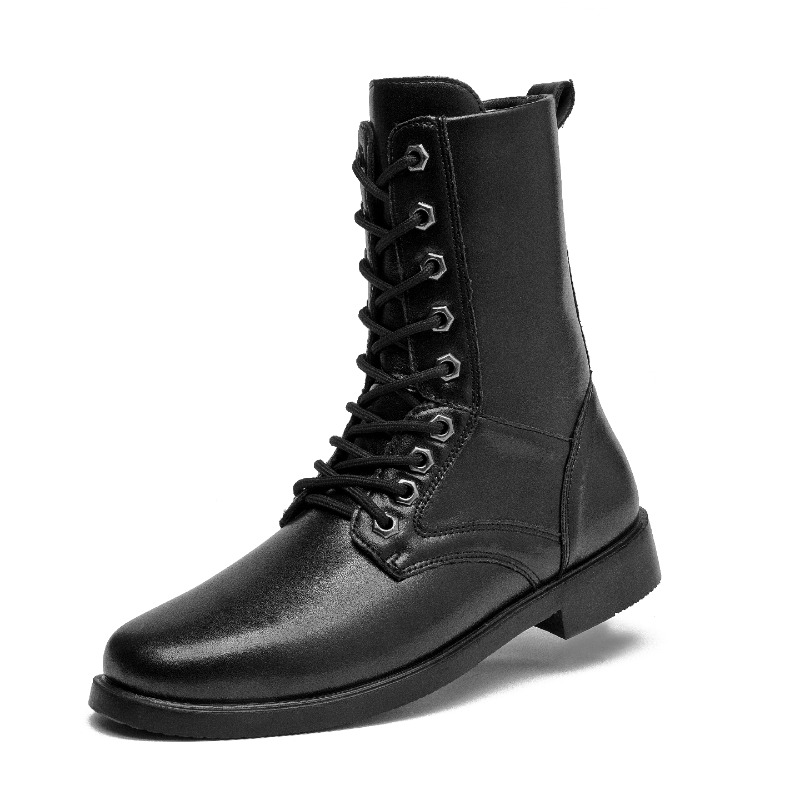 ハイカットレザーブーツ アウトドアタクティカルコンバットブー - Leather Work Boots のレビューと価格