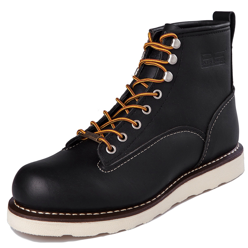 メンズファッション 本革 ミッドカーフ スチールトゥ 滑り止 - Leather Work Western のレビューと価格