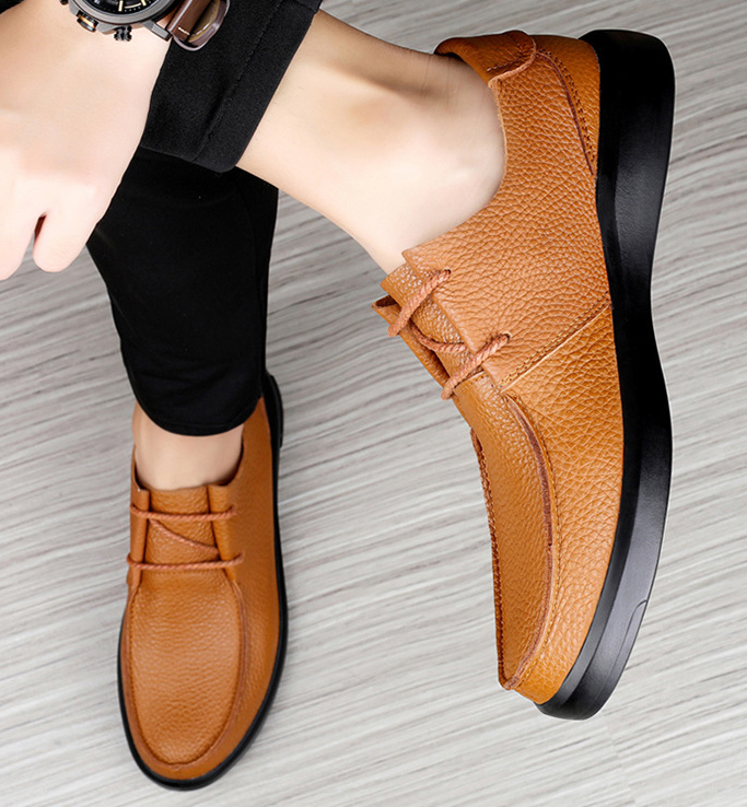 EAGSITY ライチ柄牛革レトロカジュアルシューズ男性靴ダ - Leatherwork Patterns のレビューと価格