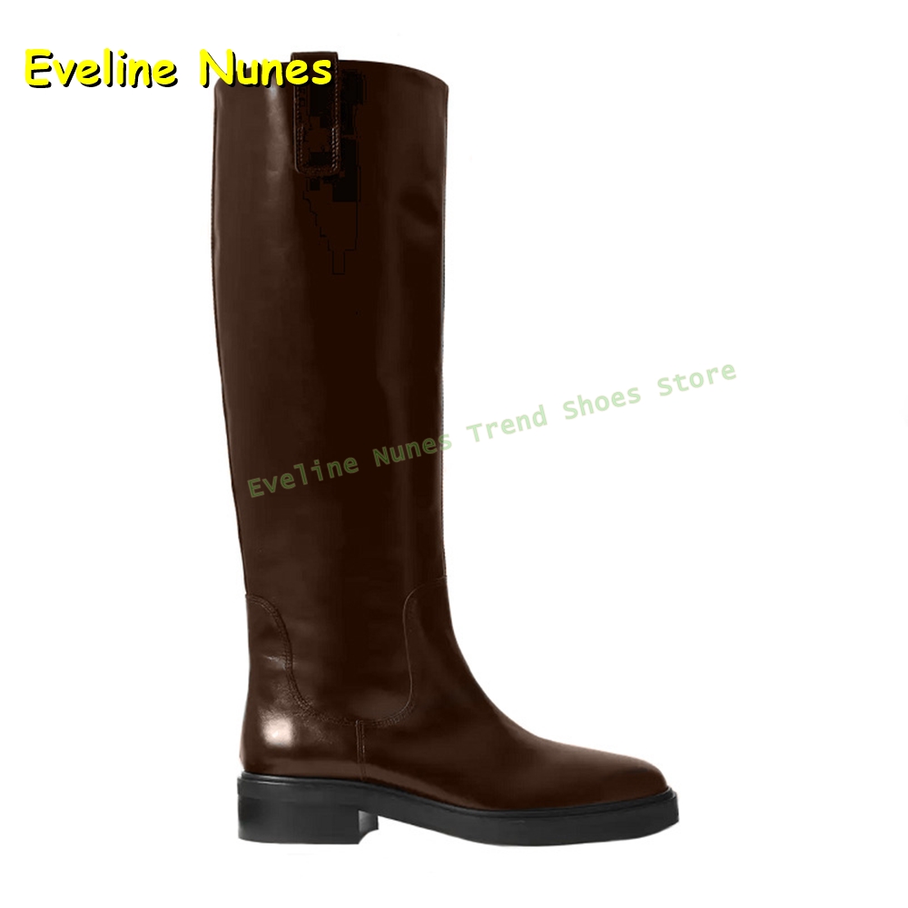黒革ニーハイライディングブーツ レディース ラウンドトゥチャ - Leather Work Boots のレビューと価格