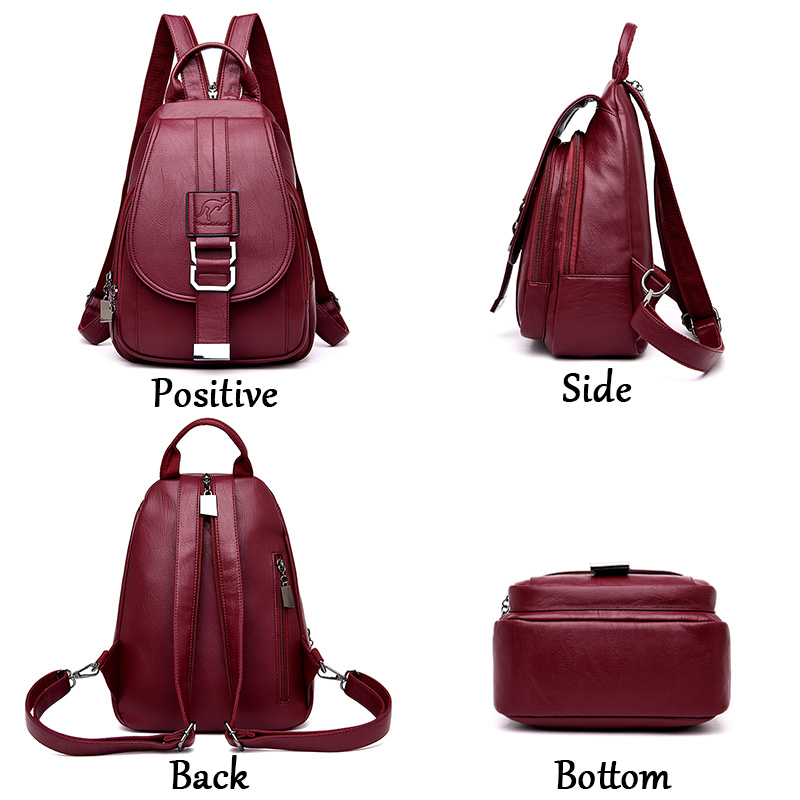 女性用レザーバックパック,10代の女の子用のランドセル,トラ - Leather Work Backpack のレビューと価格