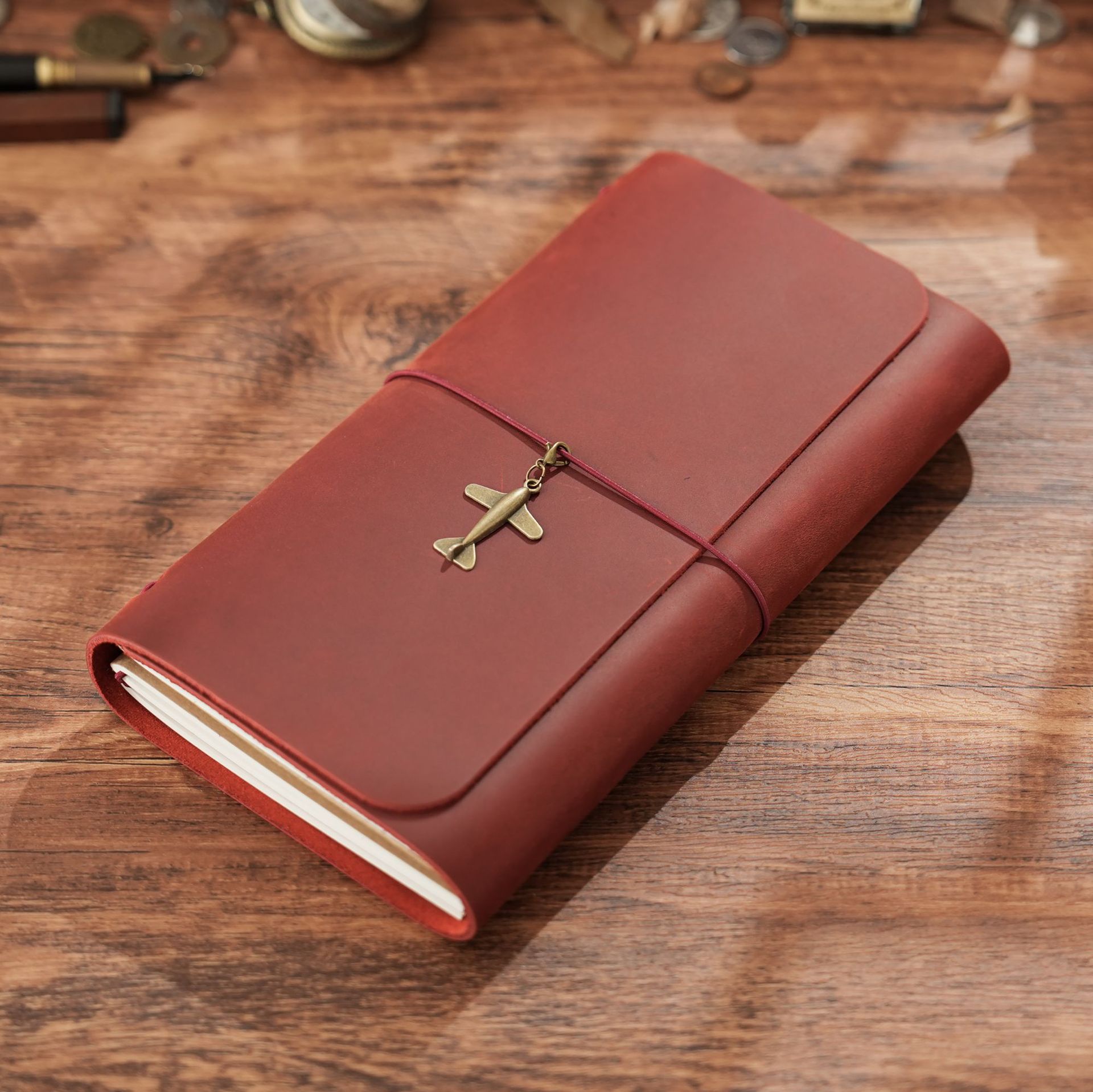 新着トリプルフォールド TN トラベラーズノート本牛革ヴィン - Leather Work Notebook のレビューと価格