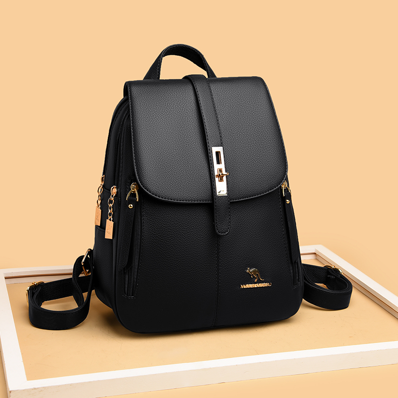 女の子のための高級レザーバックパック,カジュアルなデイパック - Leather Work Backpack のレビューと価格
