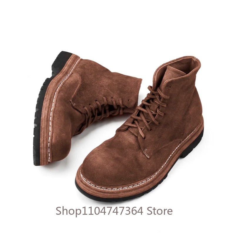 本革製ワークホースハイド厚底レースアップデザートアウトドアカ - Leather Work Western のレビューと価格