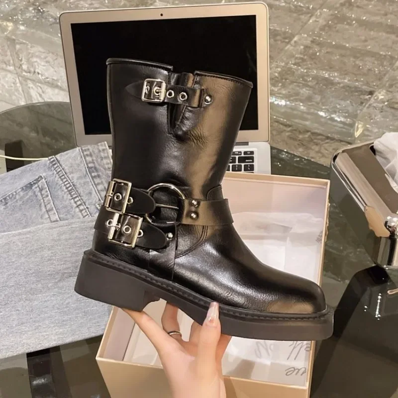 女性のアンクルブーツ秋の仕事ファッションエレガントなパンク新 - Leather Work Western のレビューと価格
