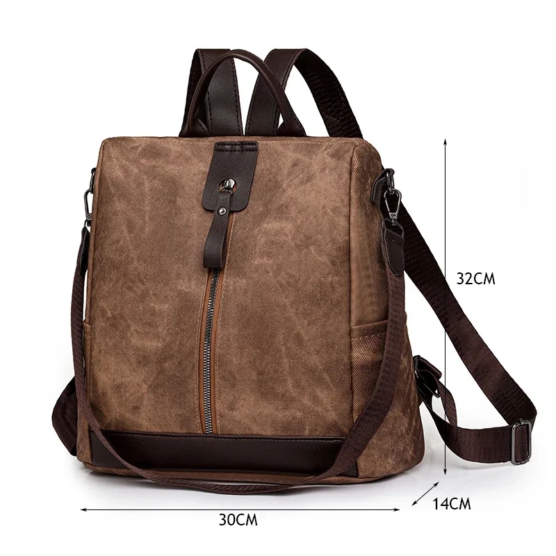 ファッション盗難防止バックパック女性高品質レザーデイパック女 - Leather Work Backpack のレビューと価格