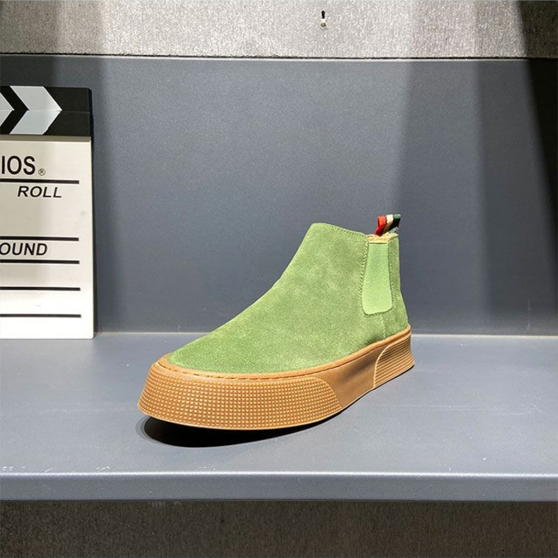 2026秋冬メンズチェルシーブーツ スリップオン PUレザー - Leather Work Boots のレビューと価格