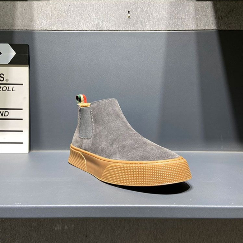 2026秋冬メンズチェルシーブーツ スリップオン PUレザー - Leather Work Boots のレビューと価格