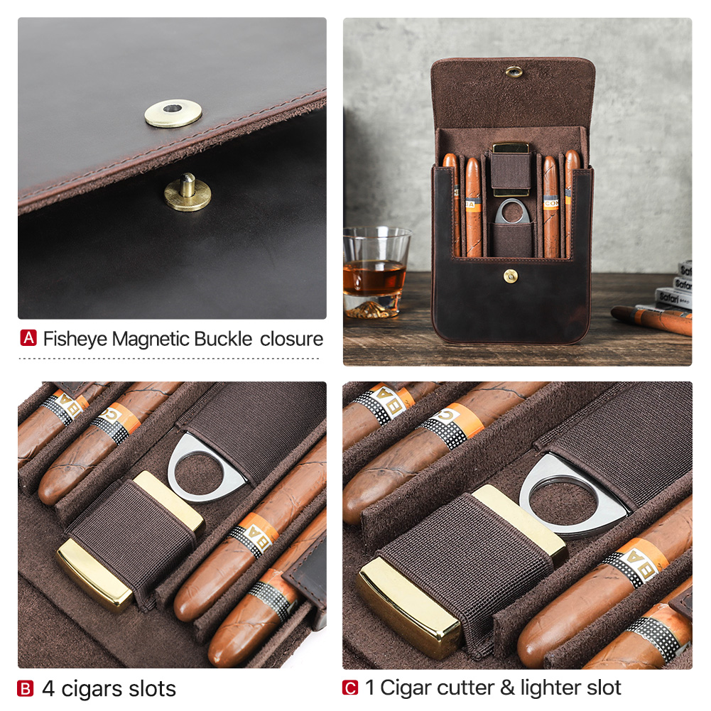CONTACT'S FAMILY 本革製シガーヒュミドールボ - Leather Work Leather のレビューと価格